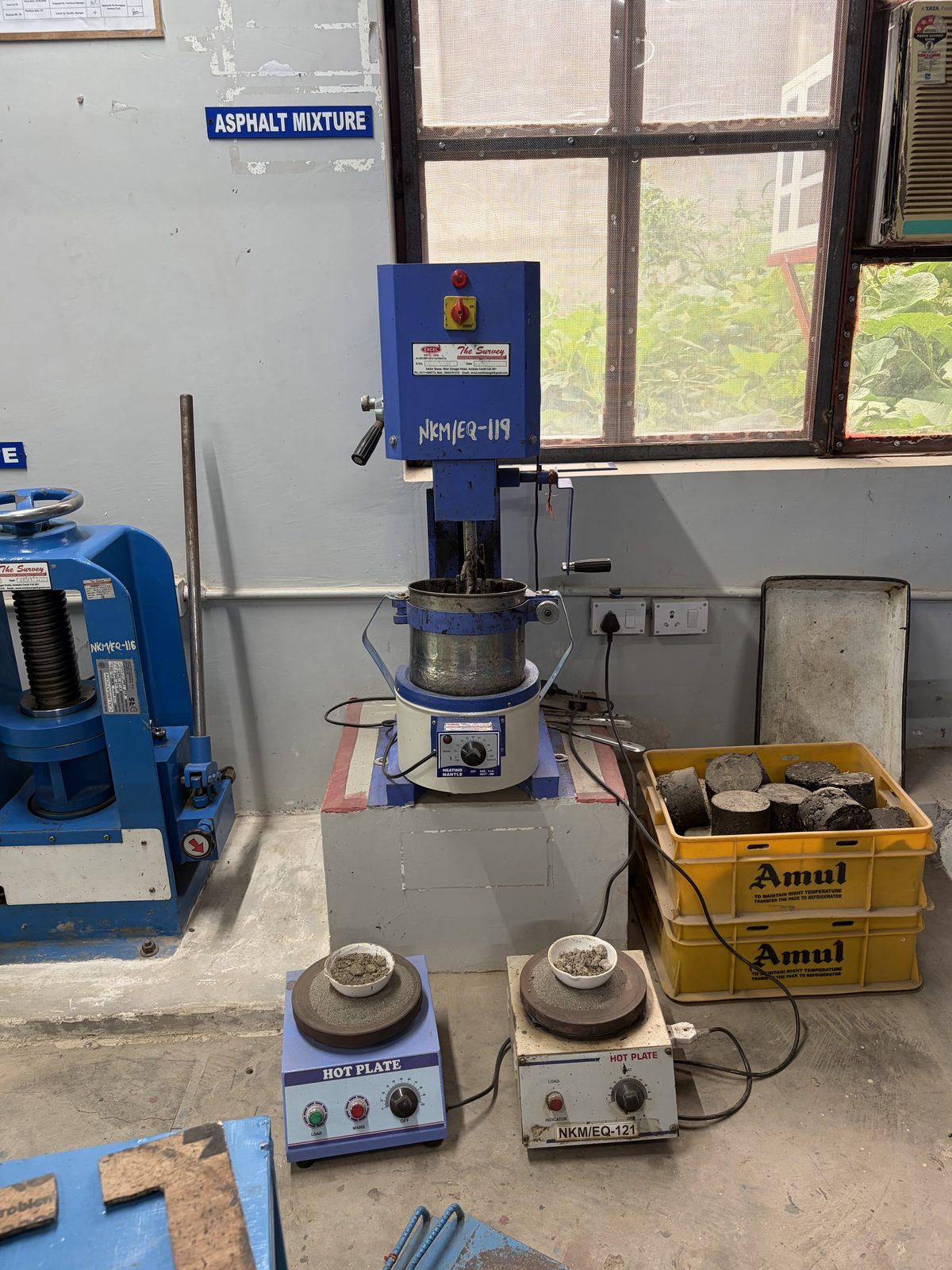 Bituminous Mixture Mixer at the NKMPV NABL-accredited laboratory, Pinjore