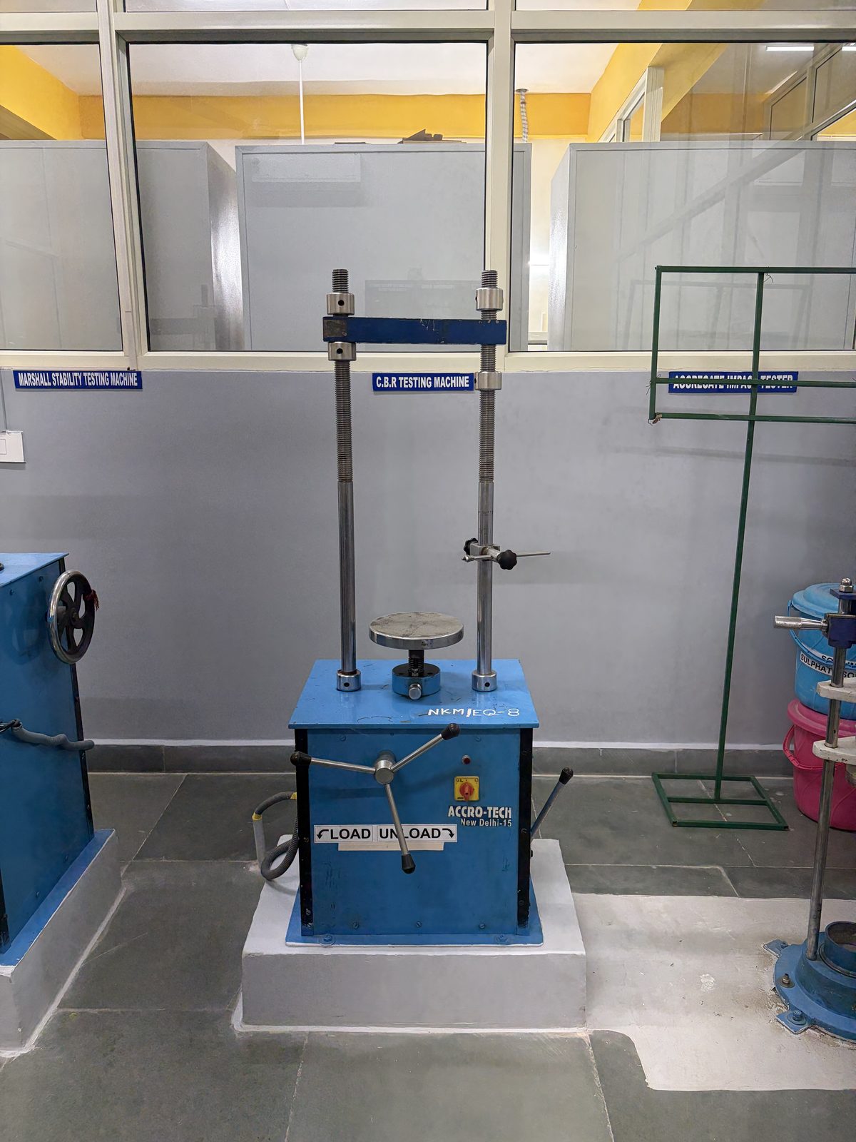 CBR Testing Machine at the NKMPV NABL-accredited laboratory, Pinjore