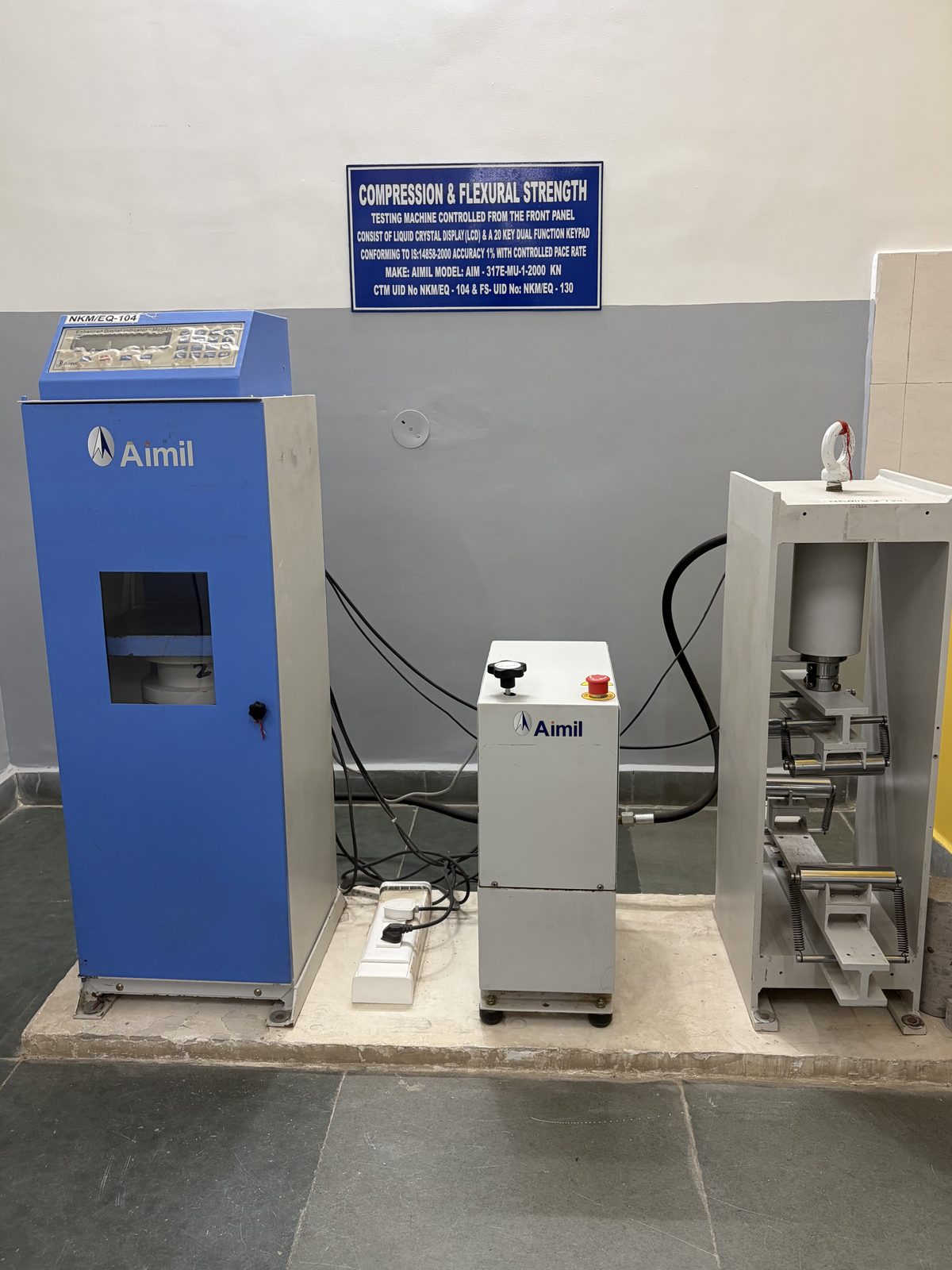 Compression Testing Machine (2000 kN CTM) — view 2 — NKMPV NABL lab, Pinjore