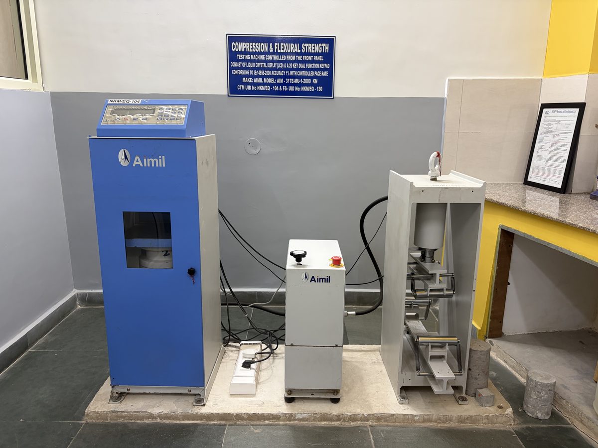 Compression Testing Machine (2000 kN CTM) at the NKMPV NABL-accredited laboratory, Pinjore