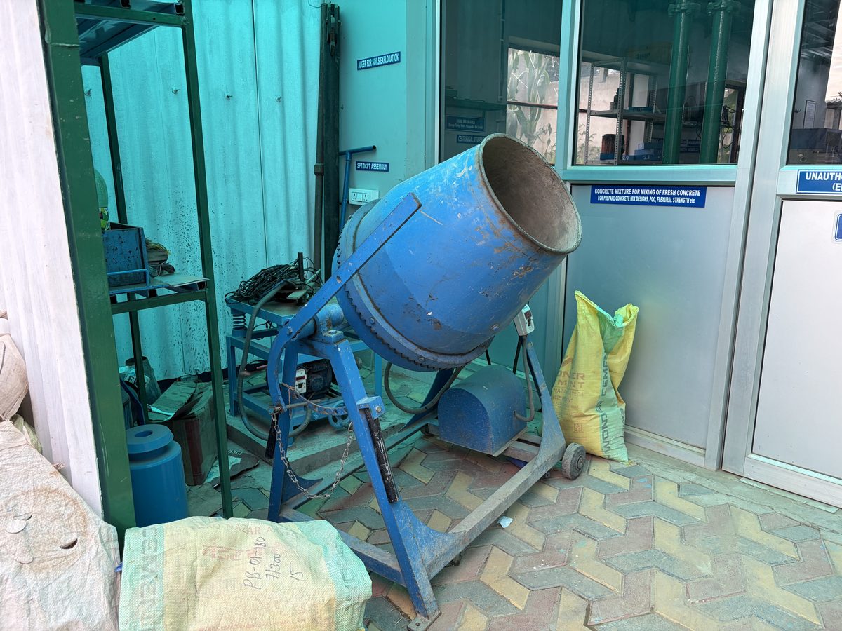 Laboratory Concrete Mixer — view 2 — NKMPV NABL lab, Pinjore