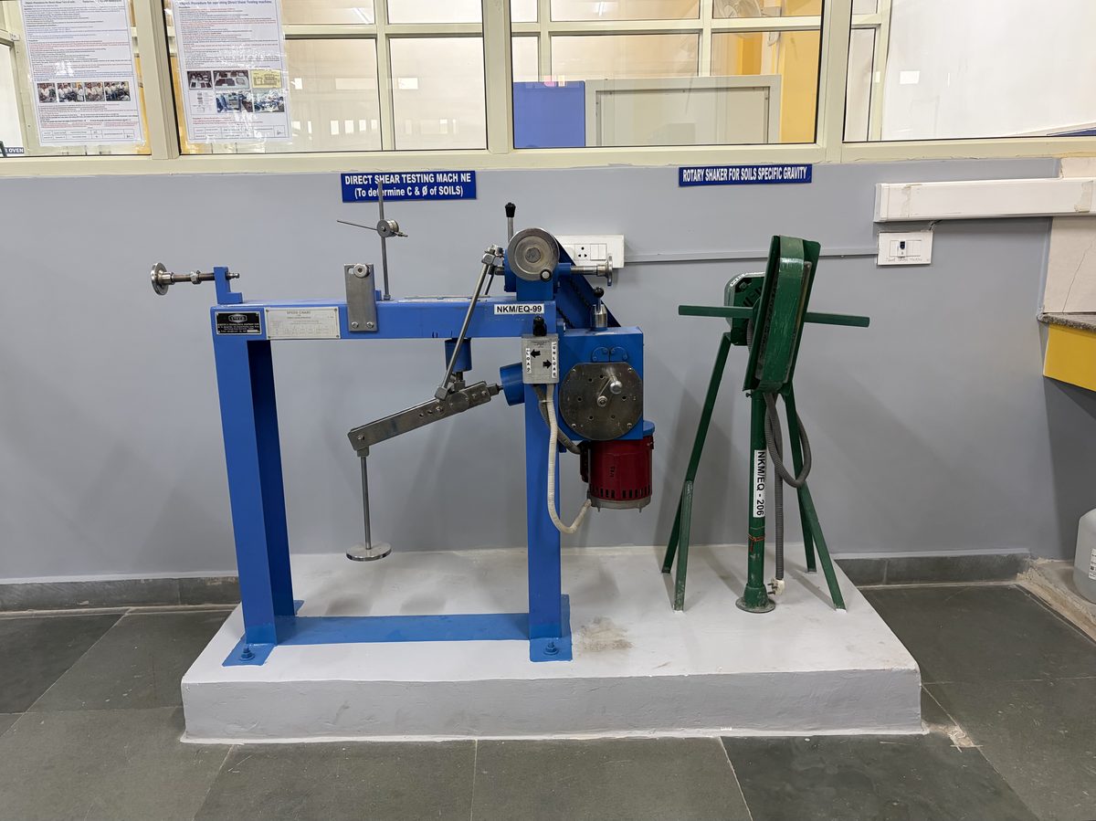 Direct Shear Test Apparatus at the NKMPV NABL-accredited laboratory, Pinjore