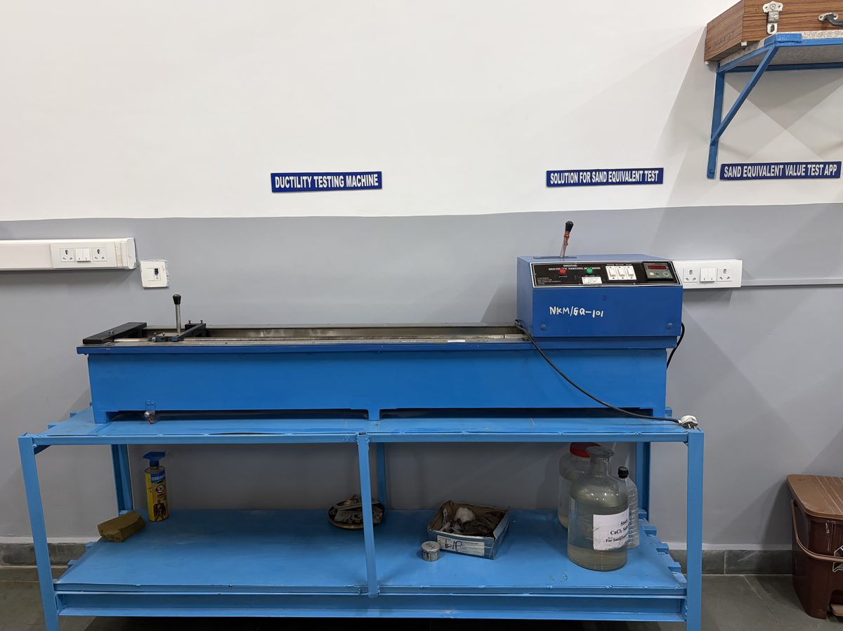 Ductility Testing Machine at the NKMPV NABL-accredited laboratory, Pinjore