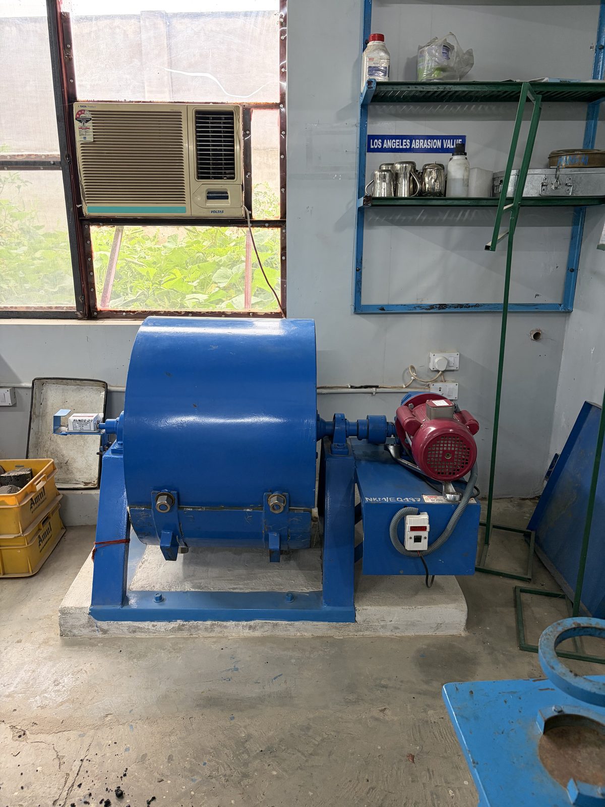 Los Angeles Abrasion Testing Machine — view 2 — NKMPV NABL lab, Pinjore