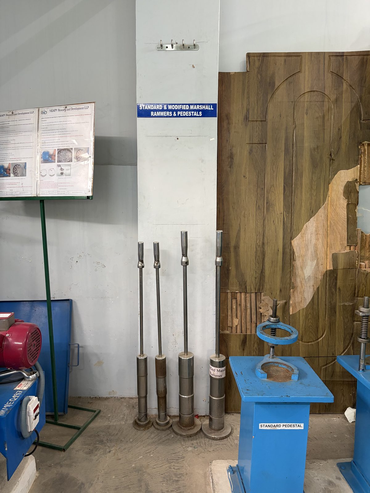 Marshall Compaction Rammer & Pedestal at the NKMPV NABL-accredited laboratory, Pinjore