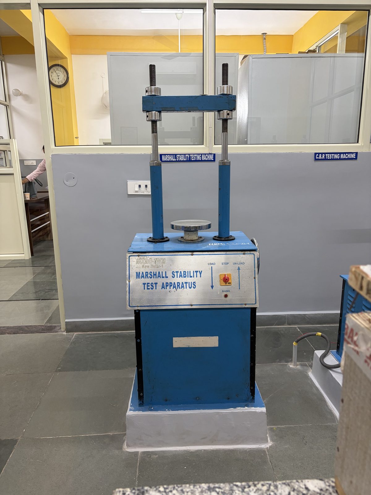 Marshall Stability Test Apparatus at the NKMPV NABL-accredited laboratory, Pinjore