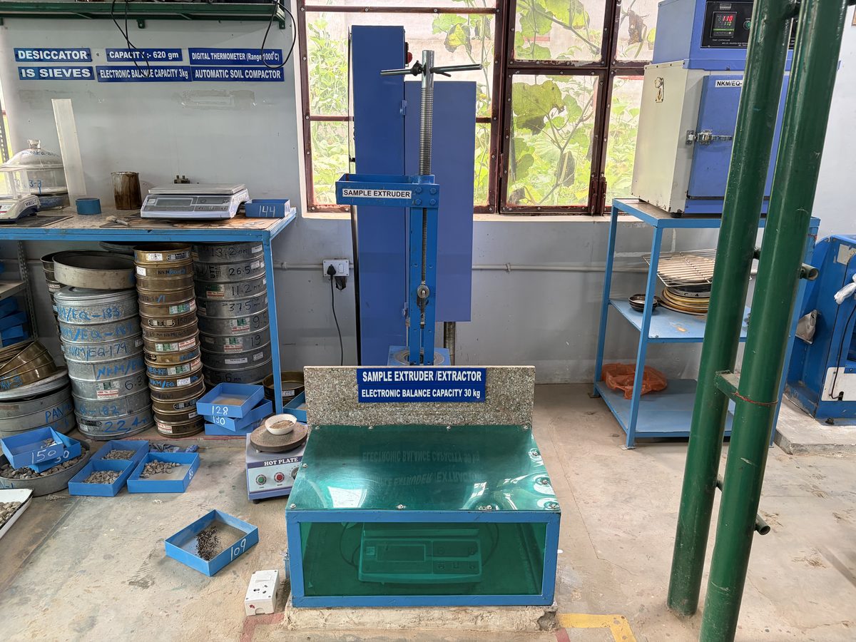 Sample Extruder — view 2 — NKMPV NABL lab, Pinjore