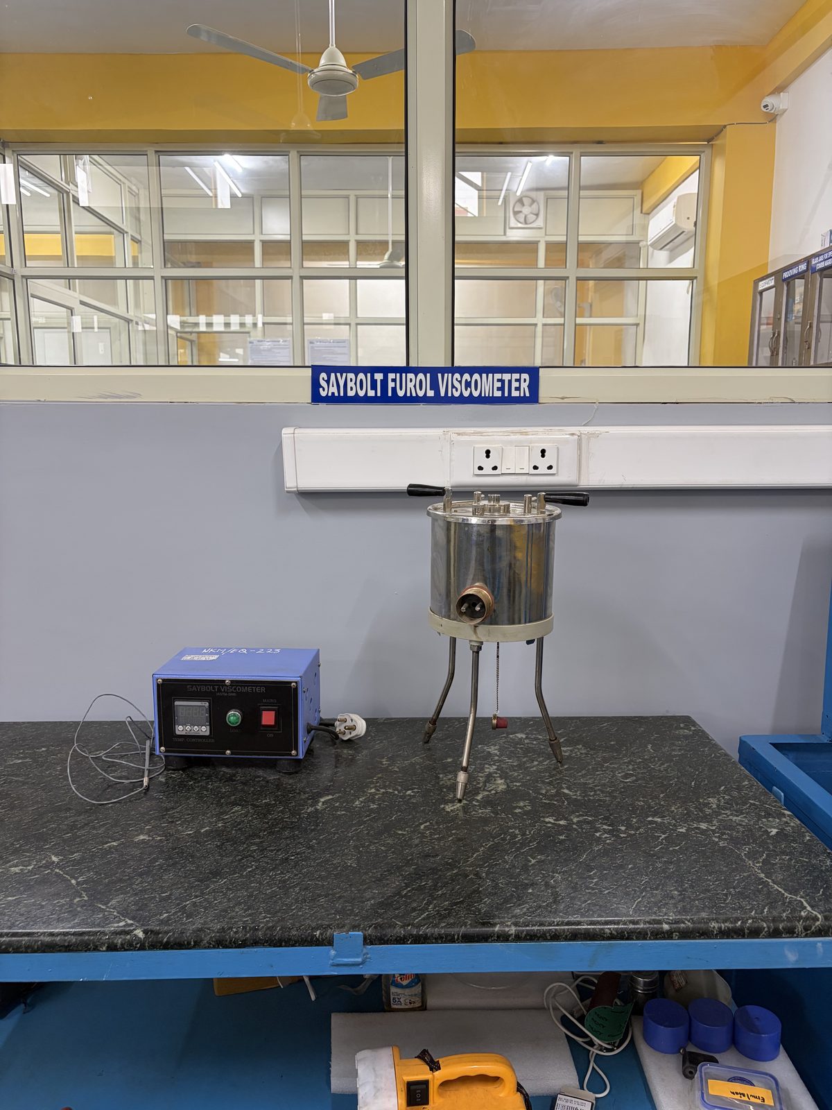Saybolt Furol Viscometer — view 3 — NKMPV NABL lab, Pinjore
