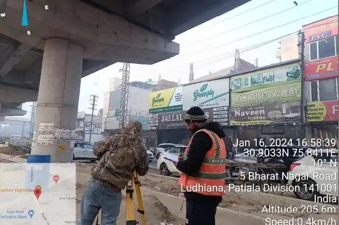Bridge Load Test engineers monitoring structural response on site