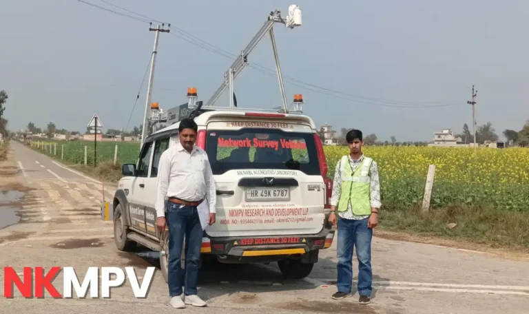 Network Survey Vehicle system showing sensors and equipment used for NSV testing