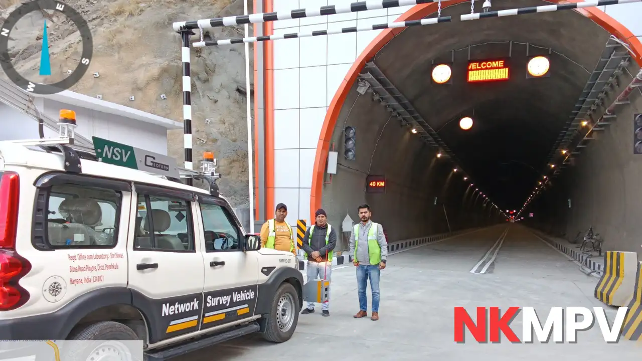 NSV Survey in India: Network Survey Vehicle Testing for Highways and Airports 5 Network Survey Vehicle conducting NSV survey at highway tunnel entrance
