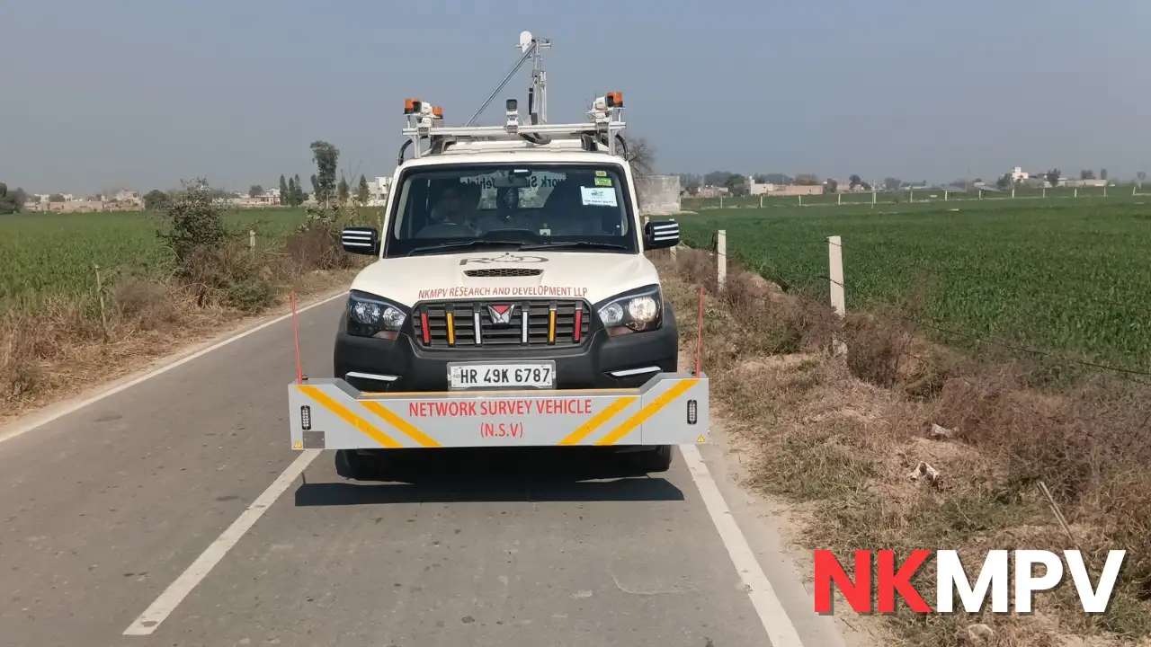 NSV Survey in India: Network Survey Vehicle Testing for Highways and Airports 6 Network Survey Vehicle conducting NSV survey on village road in rural India