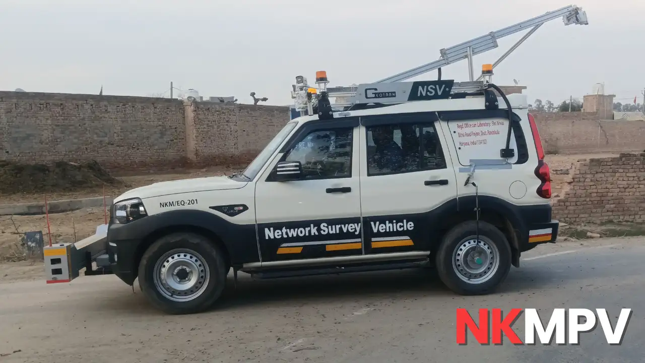 NSV Survey in India: Network Survey Vehicle Testing for Highways and Airports 9 Network Survey Vehicle performing NSV survey in semi-urban road section