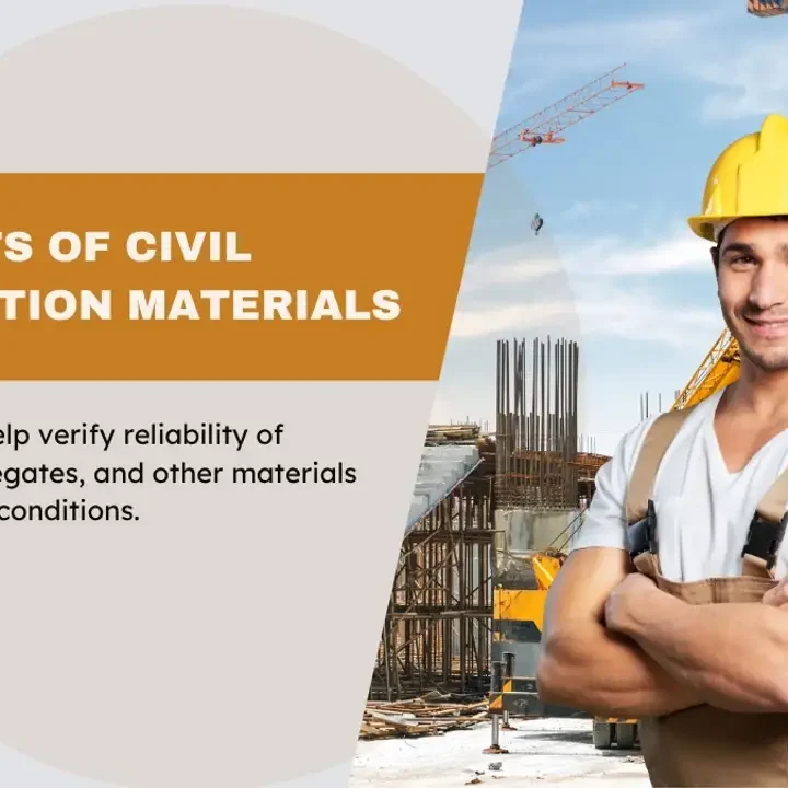 Field tests of civil construction materials conducted on-site to verify quality and safety by NKMPV