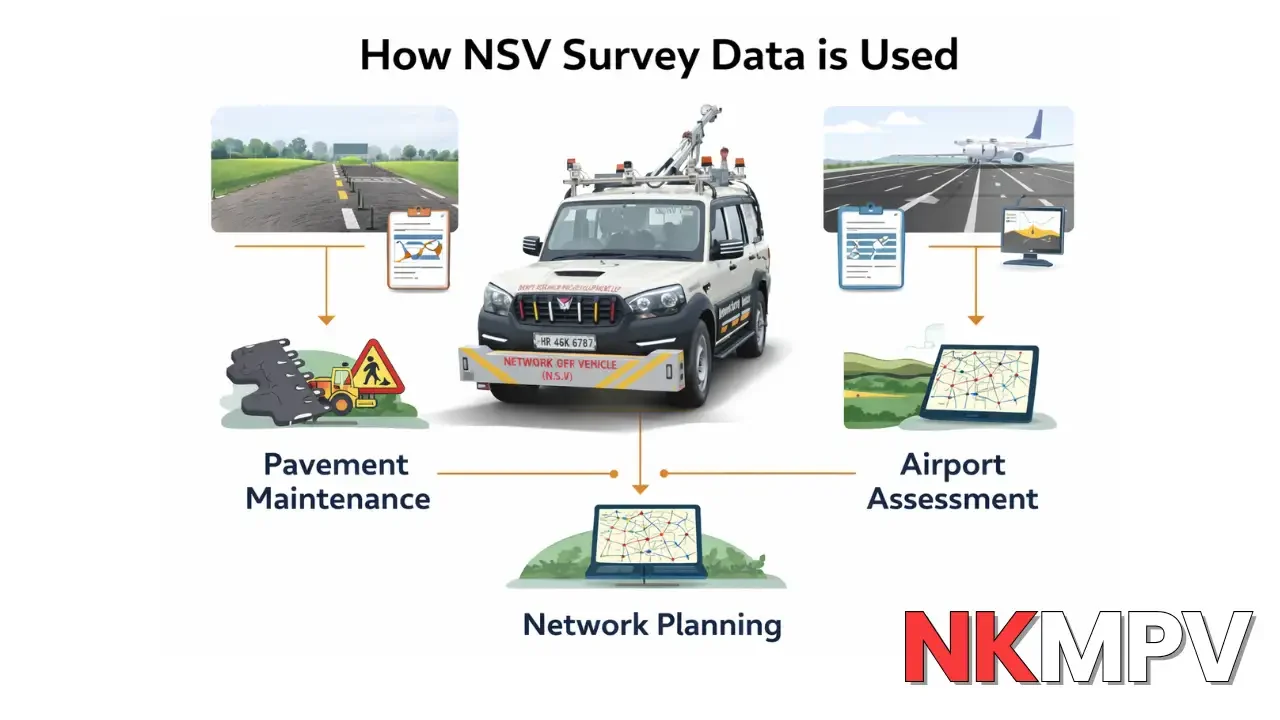 Applications of NSV survey data for road assessment, airport maintenance, inventory mapping, and infrastructure planning